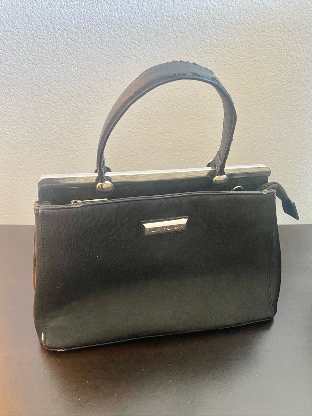 Dana Buchman Black Structured Top-Handle Satchel